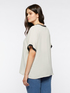 Blusa in georgette con bordi neri image number 1