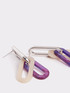Dangling earrings with coloured chain image number 1