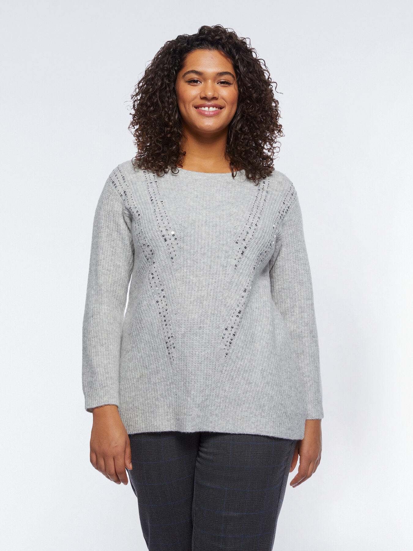 Pullover mit Pailletten image number 0