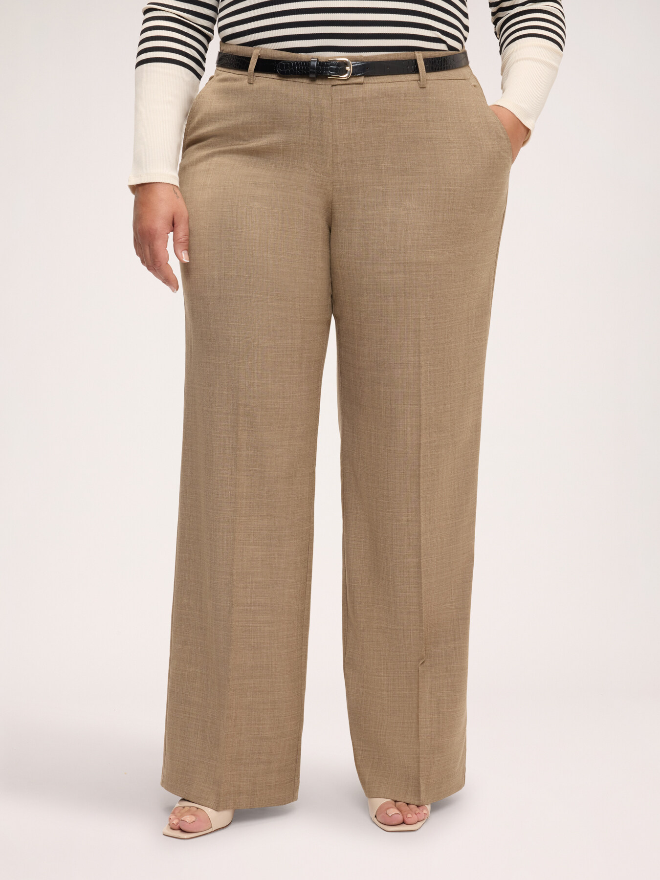 Wide Leg Trousers with Belt image number 0