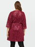 All over burgundy sequin dress image number 1