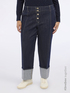 Cropped jeans with maxi cuff image number 1