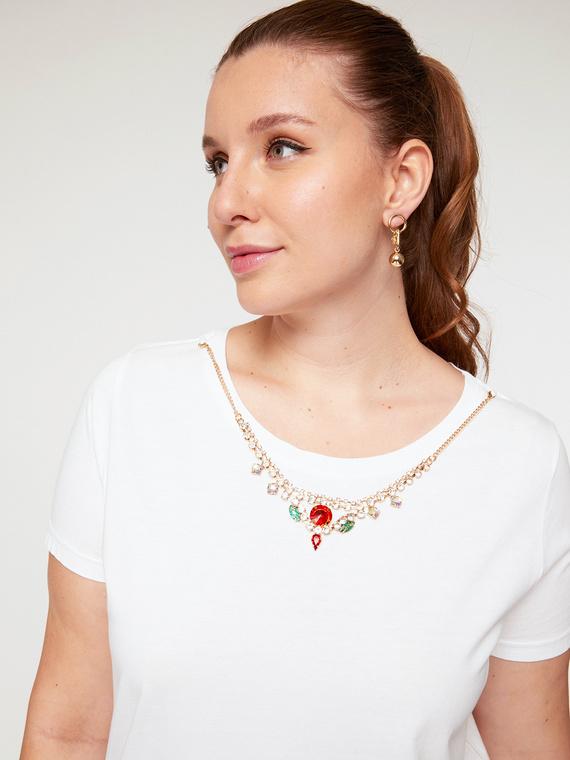 Fiorella Rubino T-shirt con collana staccabile Donna