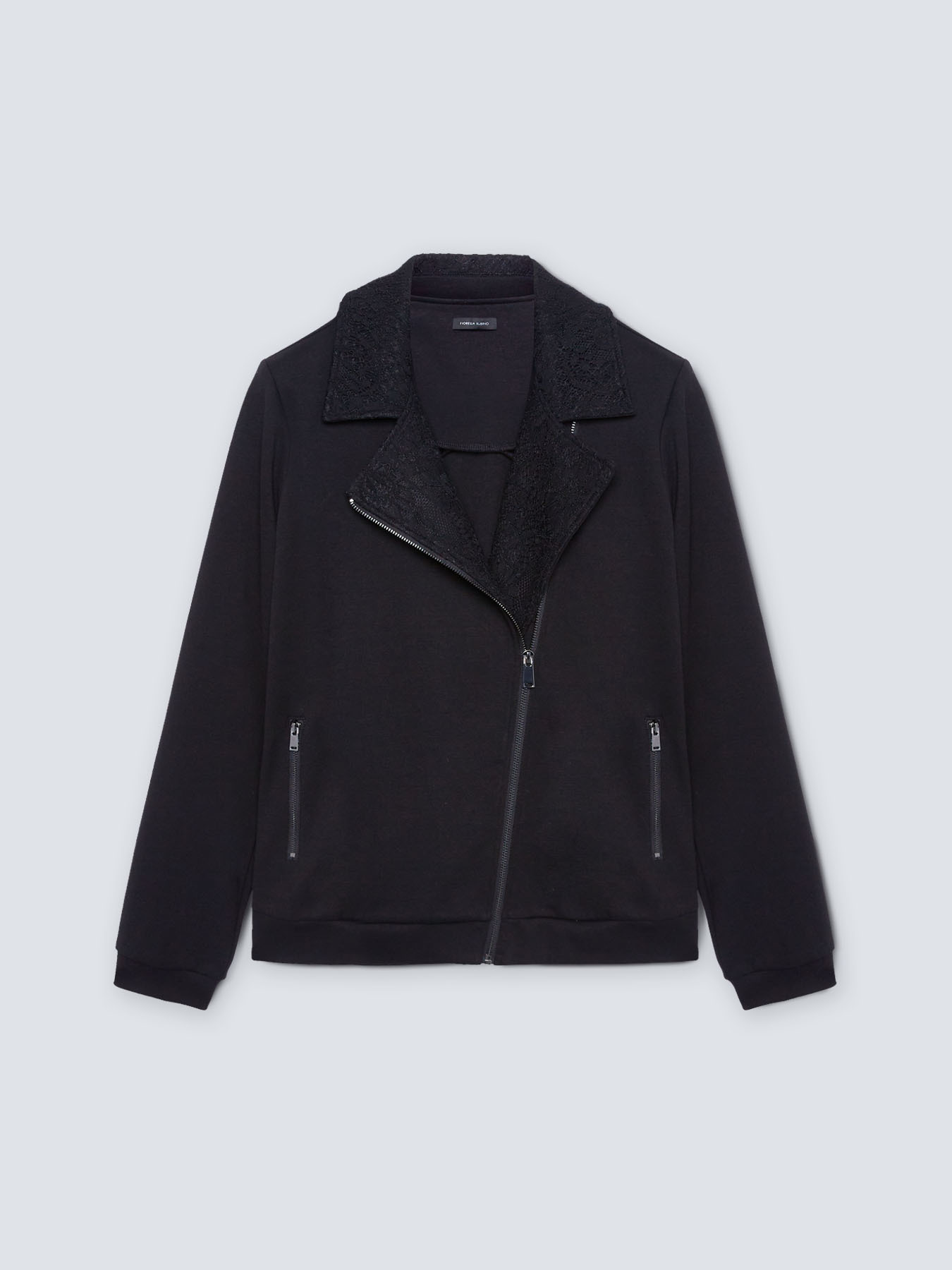 Sudadera biker con encaje image number 4