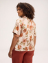Viscose satin blouse with print image number 1