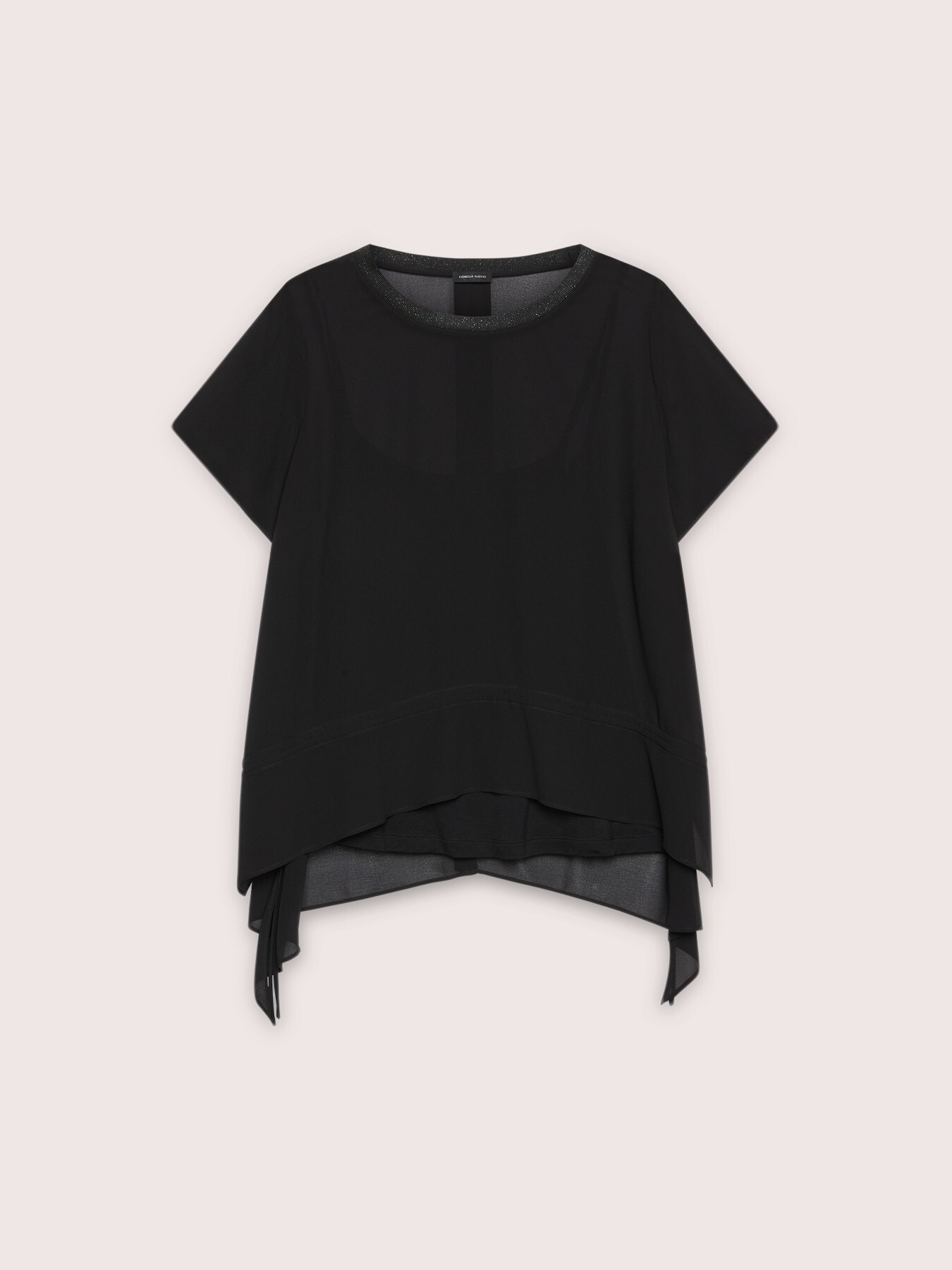 Asymmetric georgette blouse image number 4