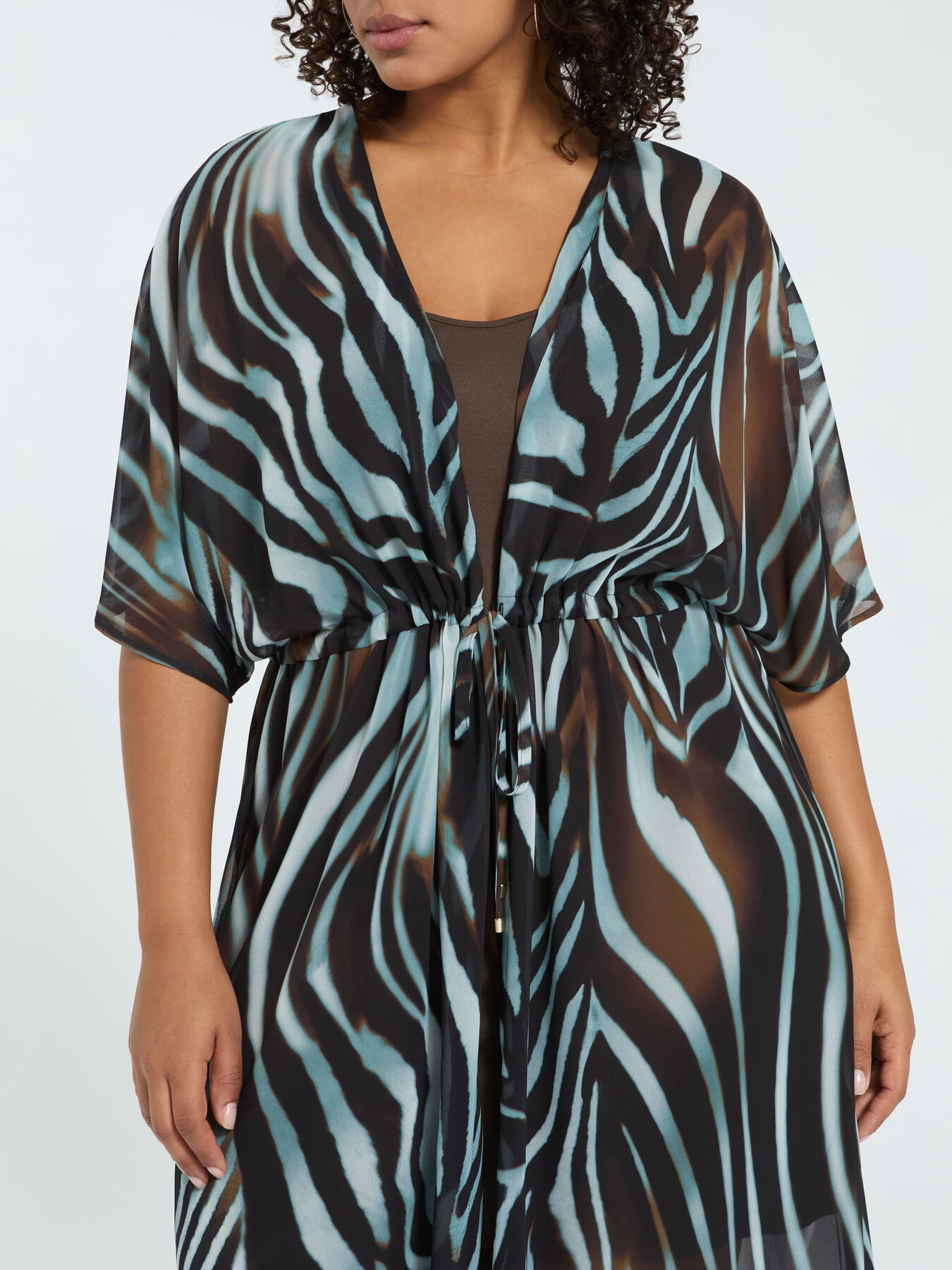 Zebra-Kaftan mit Unterrock image number 3