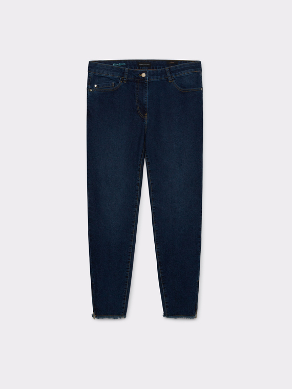 “Giada” skinny jeans with zipped hem
