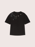 T-shirt with floral appliqu&eacute;s and bow image number 4