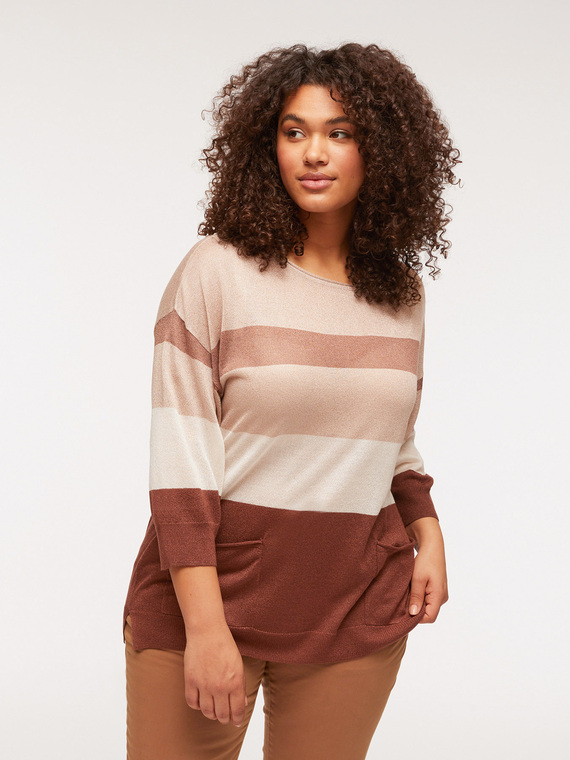 Fiorella Rubino Maglia lurex a righe Donna