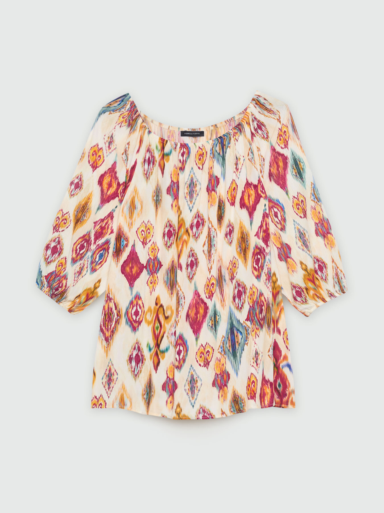 Ikat print blouse image number 4