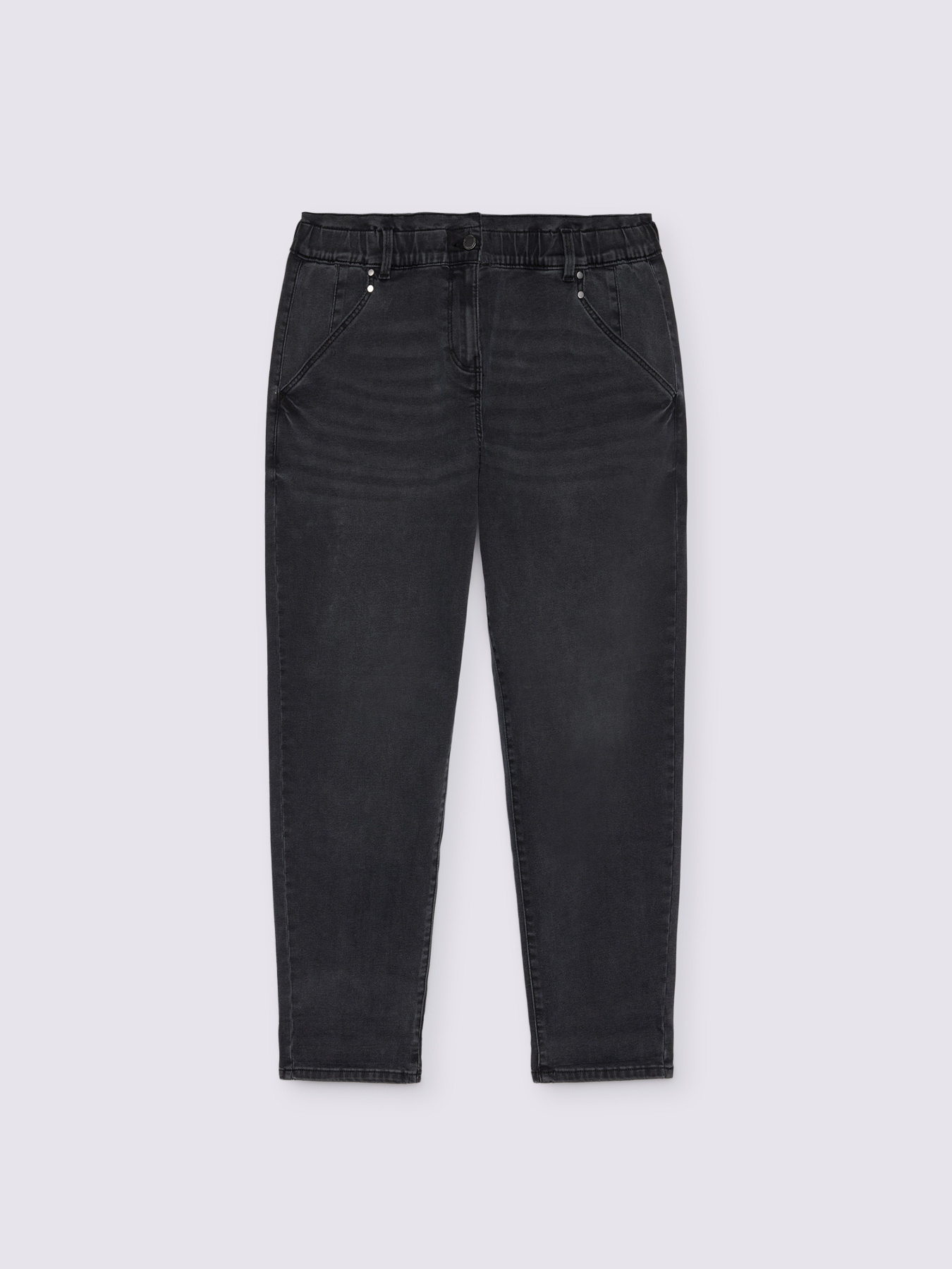 Black wash balloon jeans image number 1