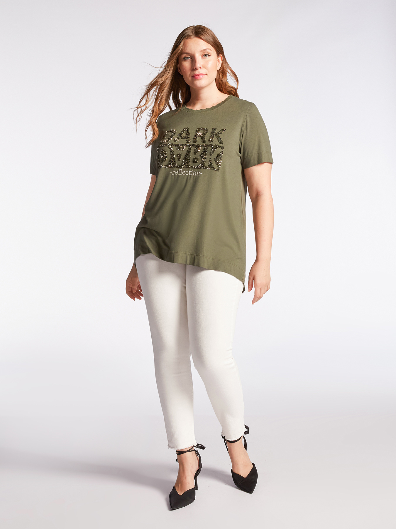 Skinny-Hose mit Fransen am Beinabschluss image number 0