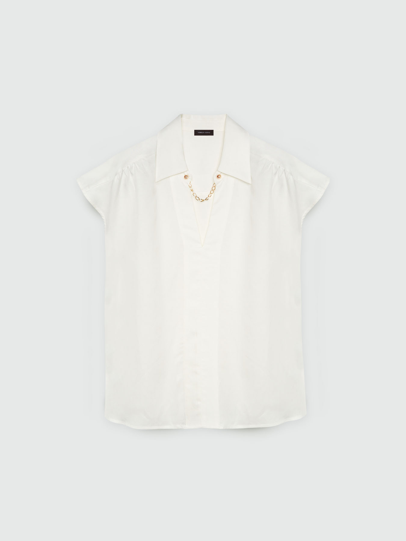 Blusa con catena con fibre in TENCEL&trade;​ image number 4