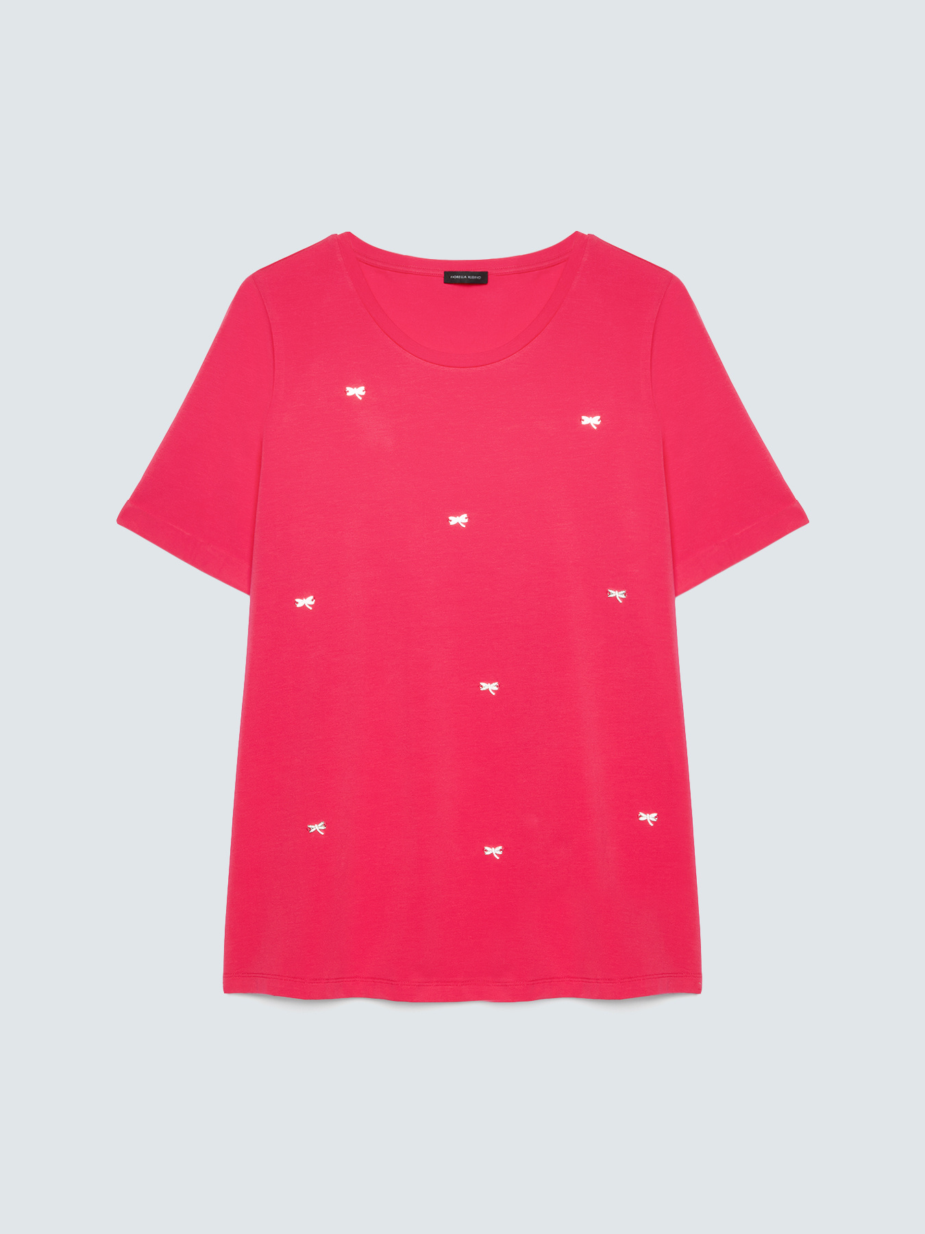 Cotton t-shirt with dragonfly charm image number 4