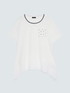 T-shirt en jersey avec d&eacute;tail crochet image number 4