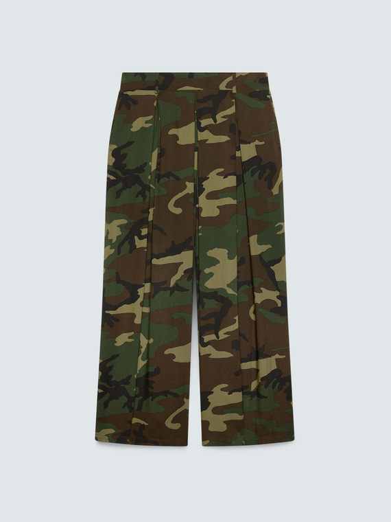 Camouflage palazzo pants
