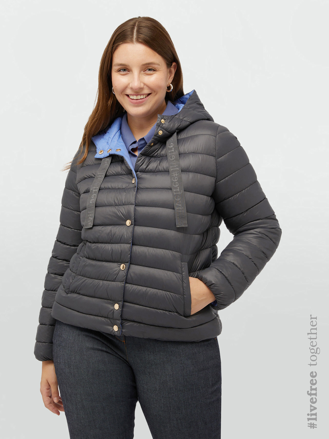Lightweight hooded Sorona&reg; Aura down jacket image number 0