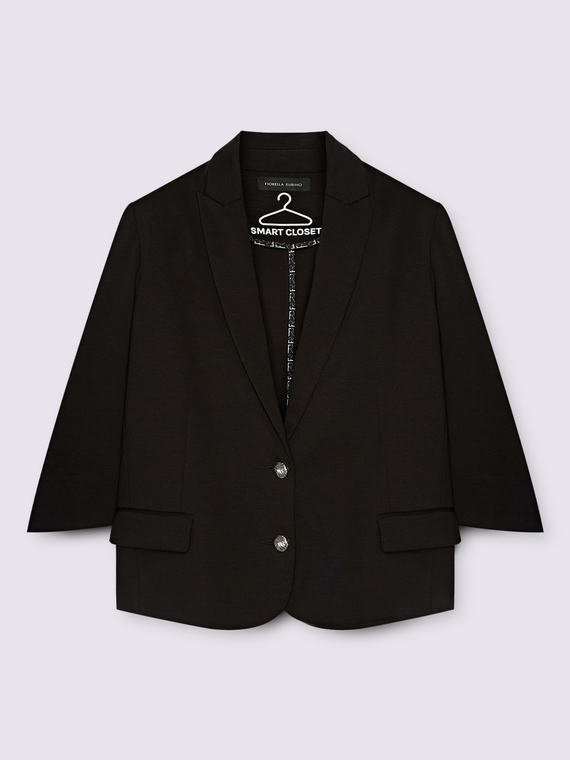 Milano stitch blazer with 3/4 sleeves