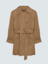 Satin trench coat with belt image number 4