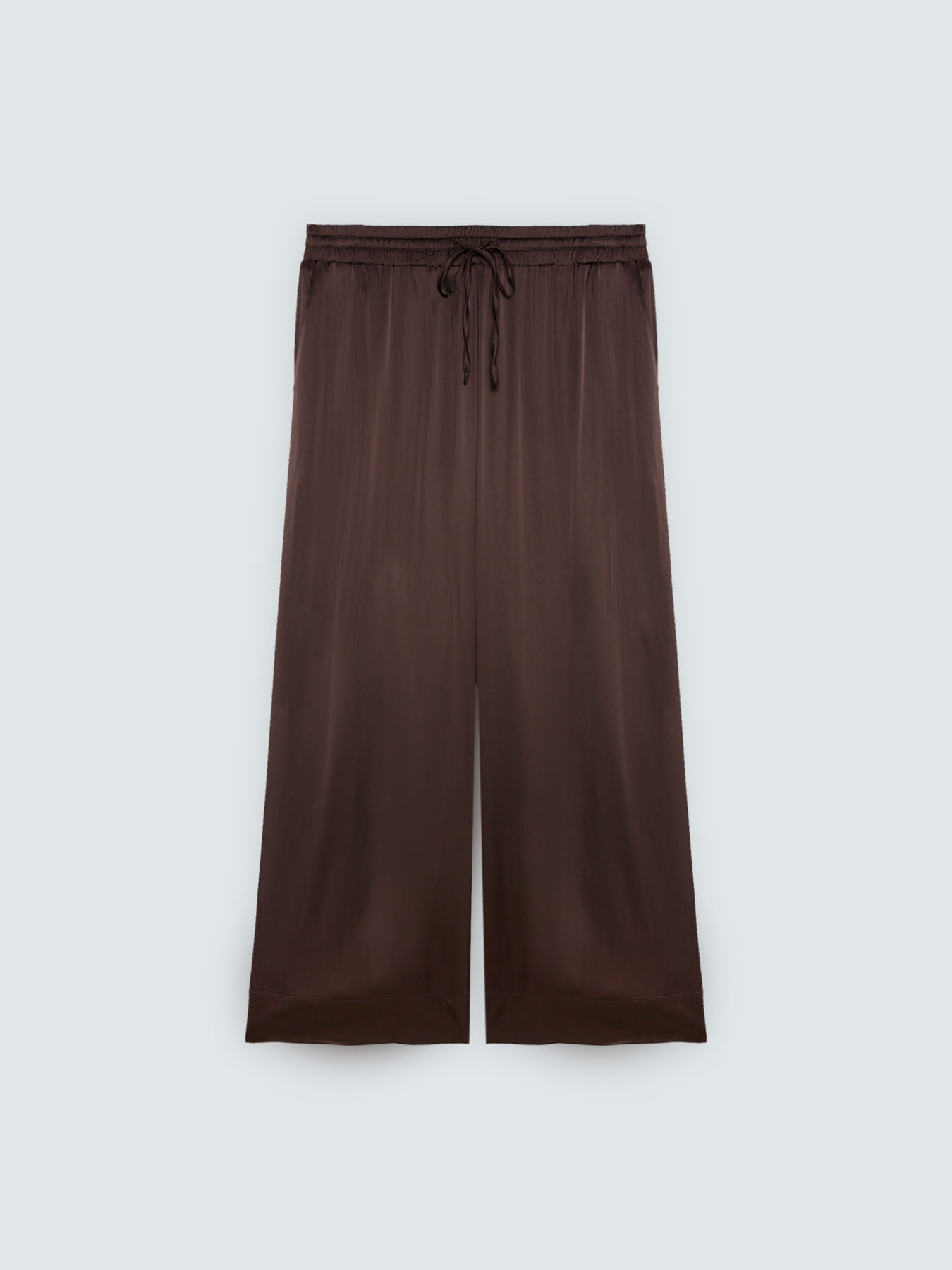 Pantalon Wide Leg en satin de viscose image number 4