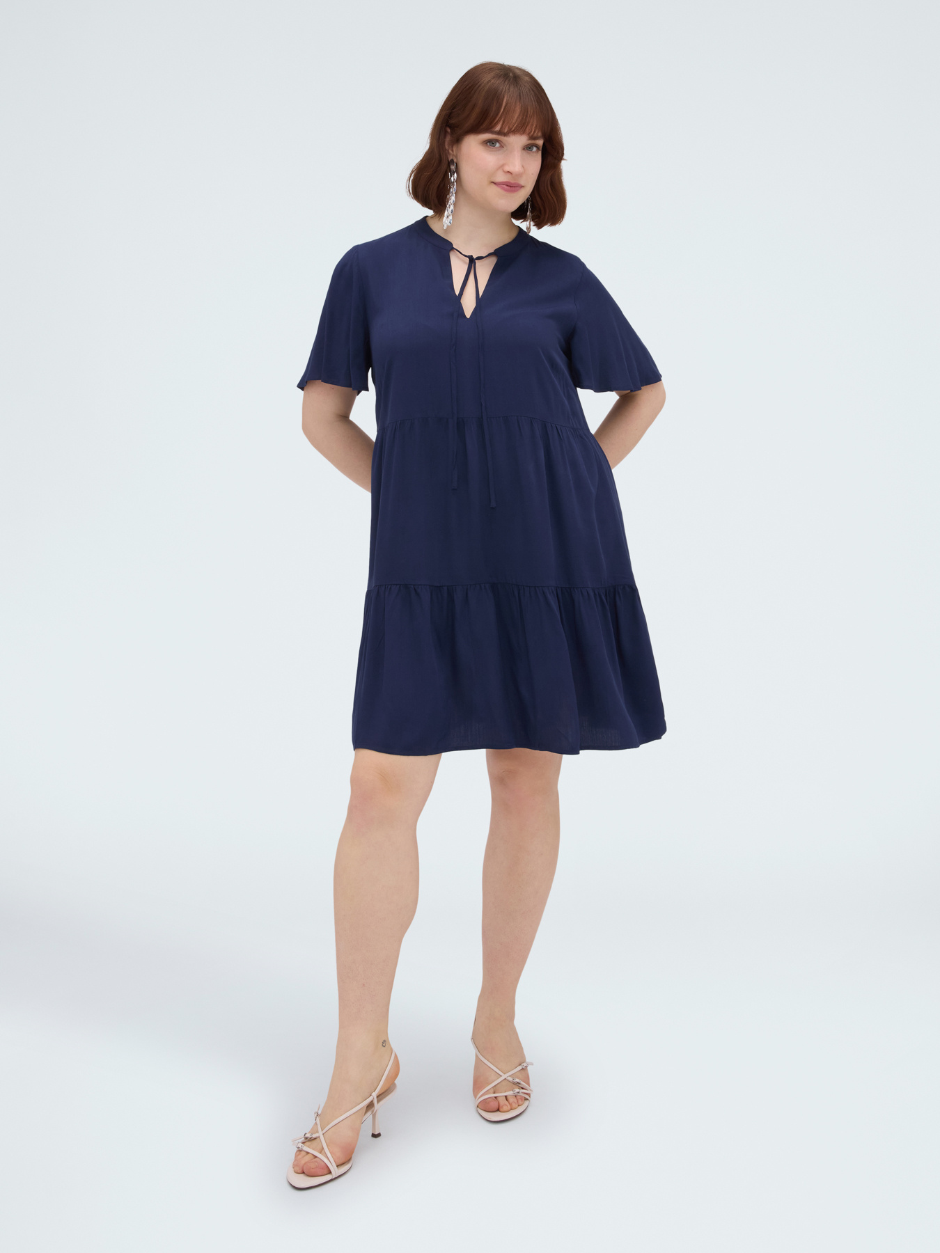 Smile Short Dress with Bow image number 0