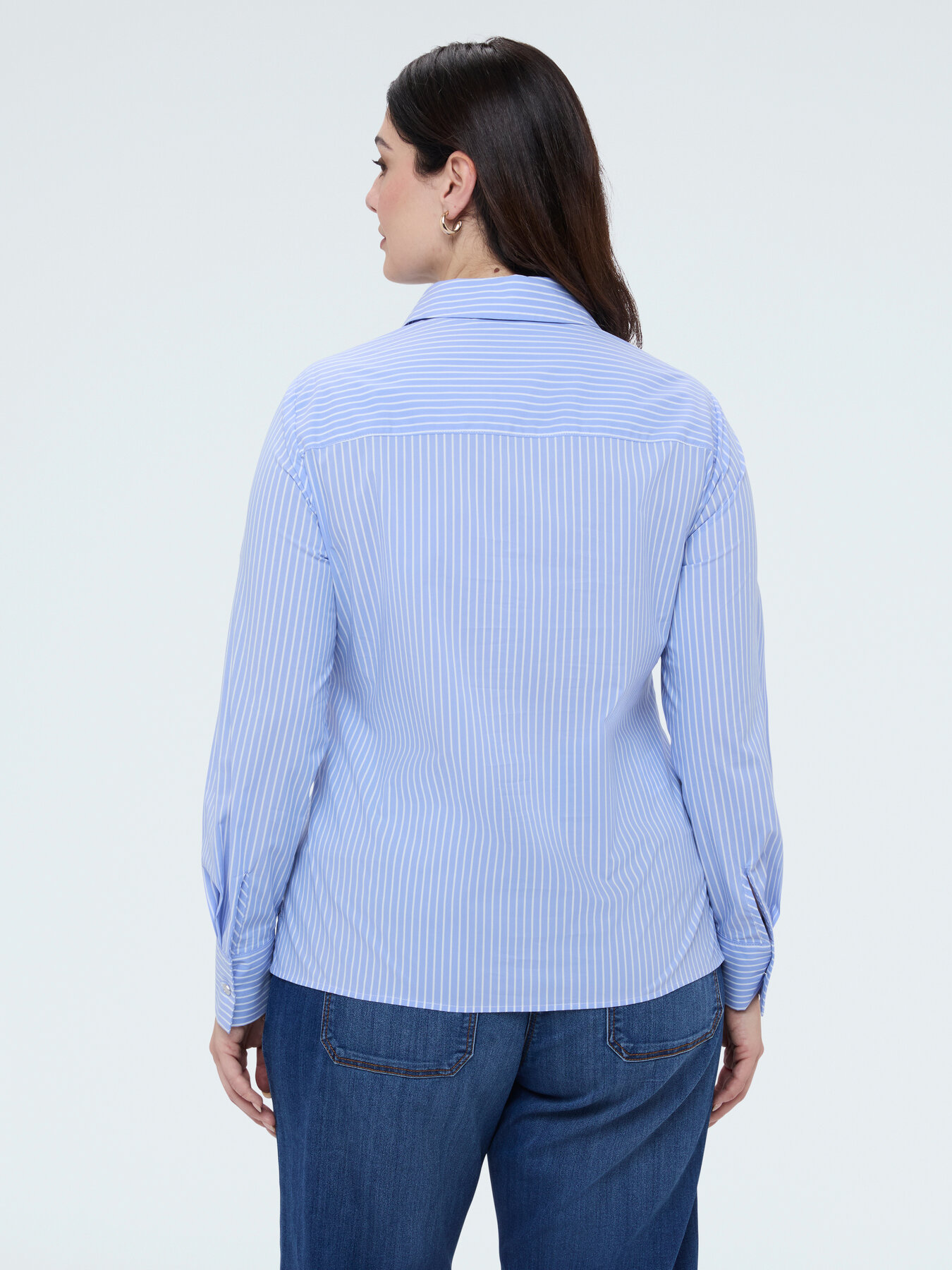 Camicia a righe in cotone image number 1