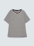 T-shirt en coton &agrave; rayures avec applications image number 4