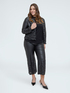 Coated fabric jacket with floral motifs image number 2
