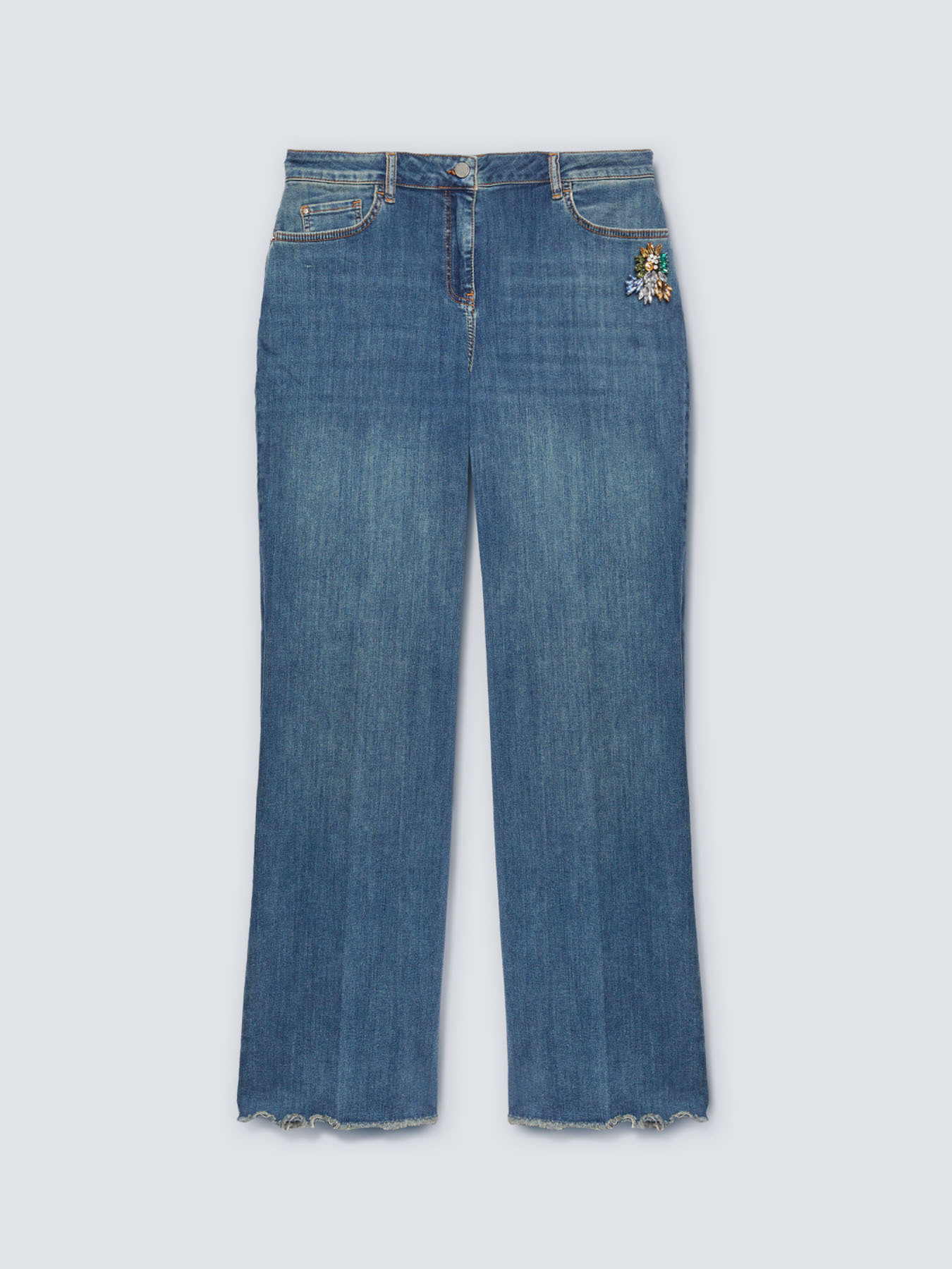 Jean jambe large avec broche image number 3