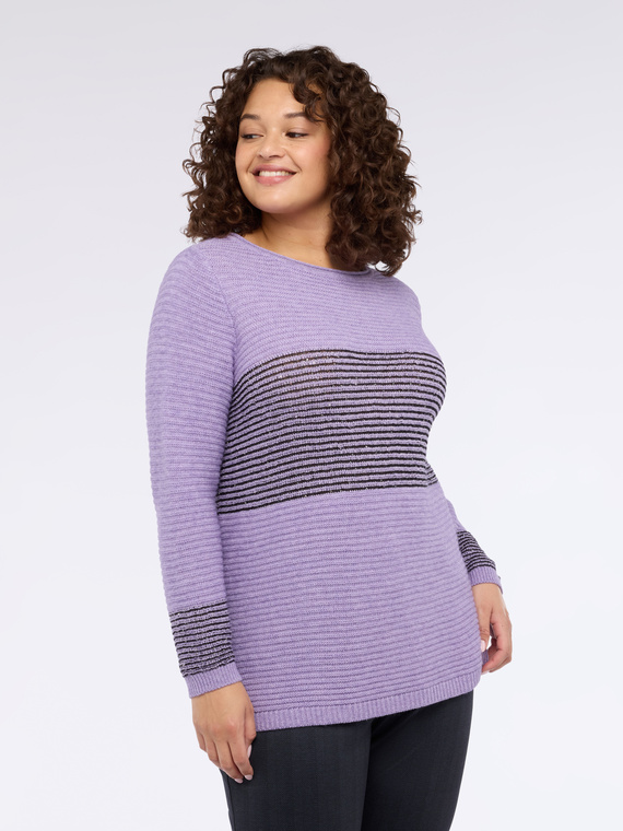 Maglia a righe con paillettes