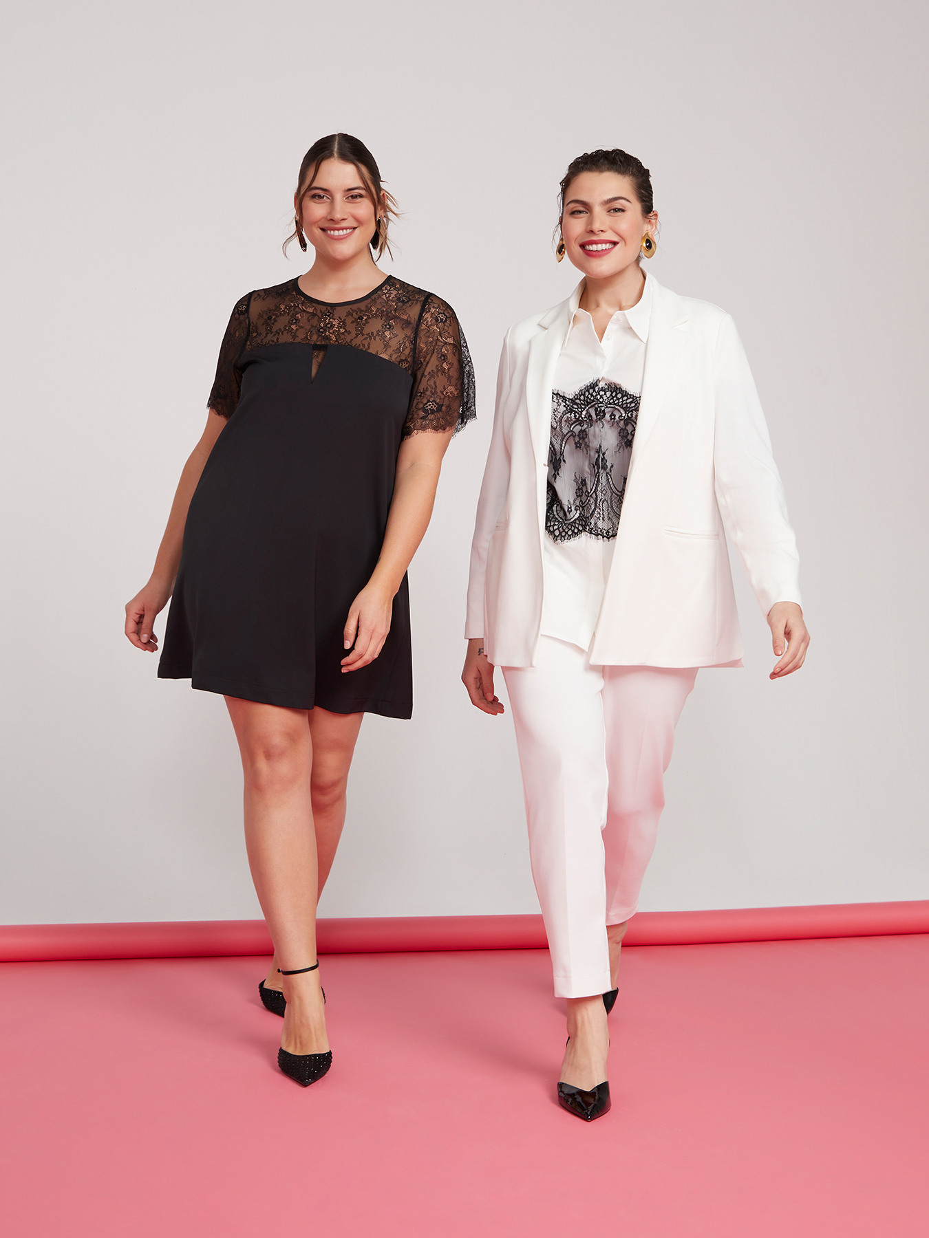 Vestito corto con pizzo image number 4