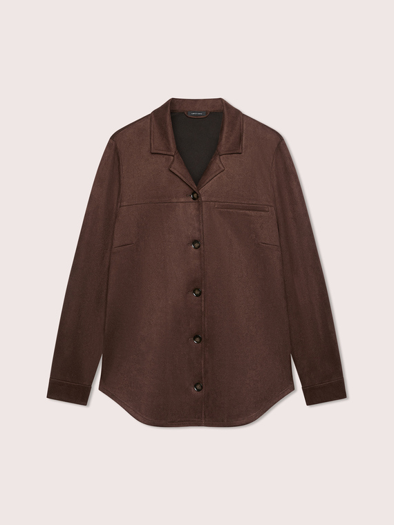 &Uuml;bergro&szlig;e Jacke/Hemd mit Soft-Touch-Effekt