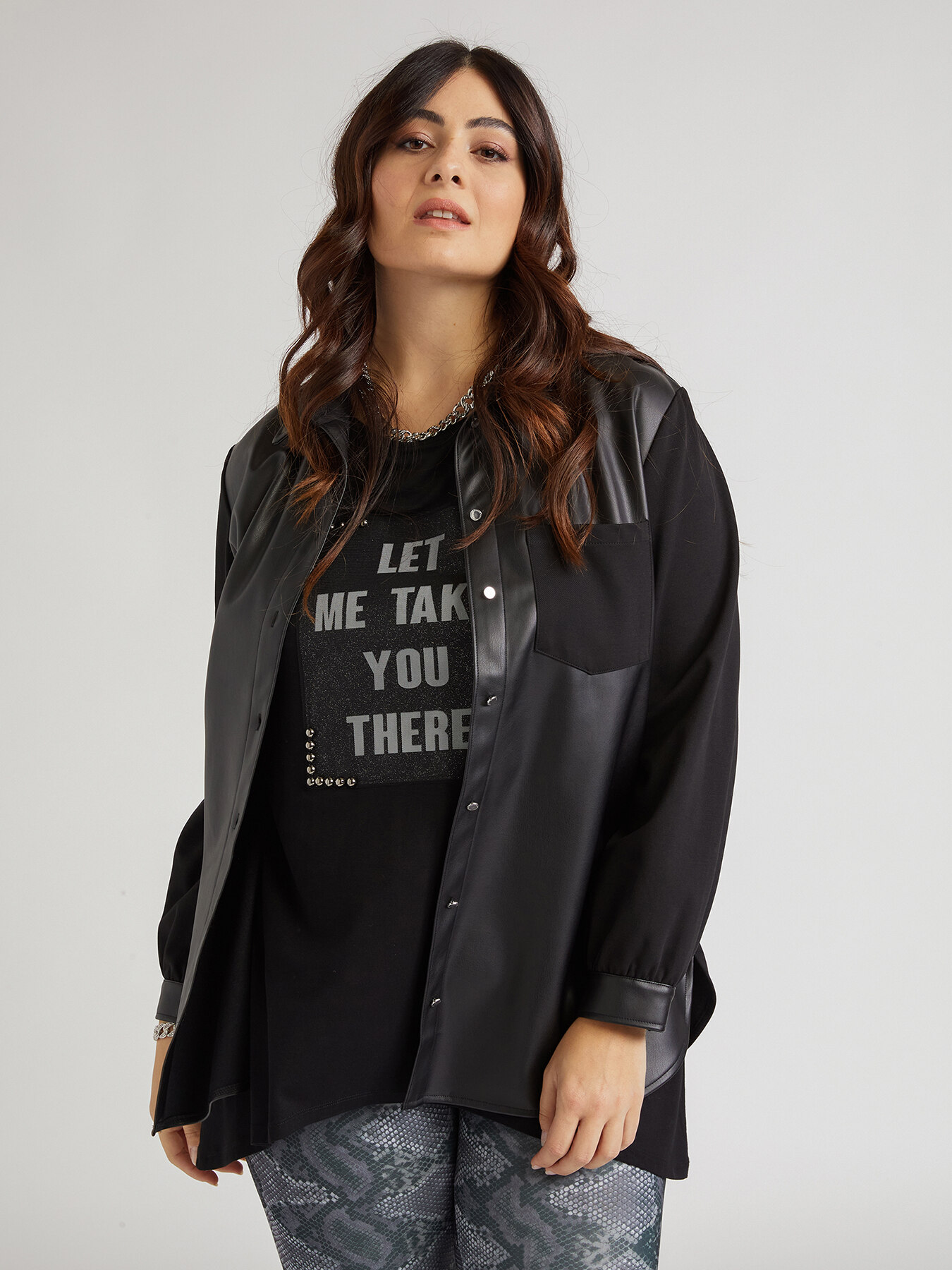 Camicia in similpelle image number 2