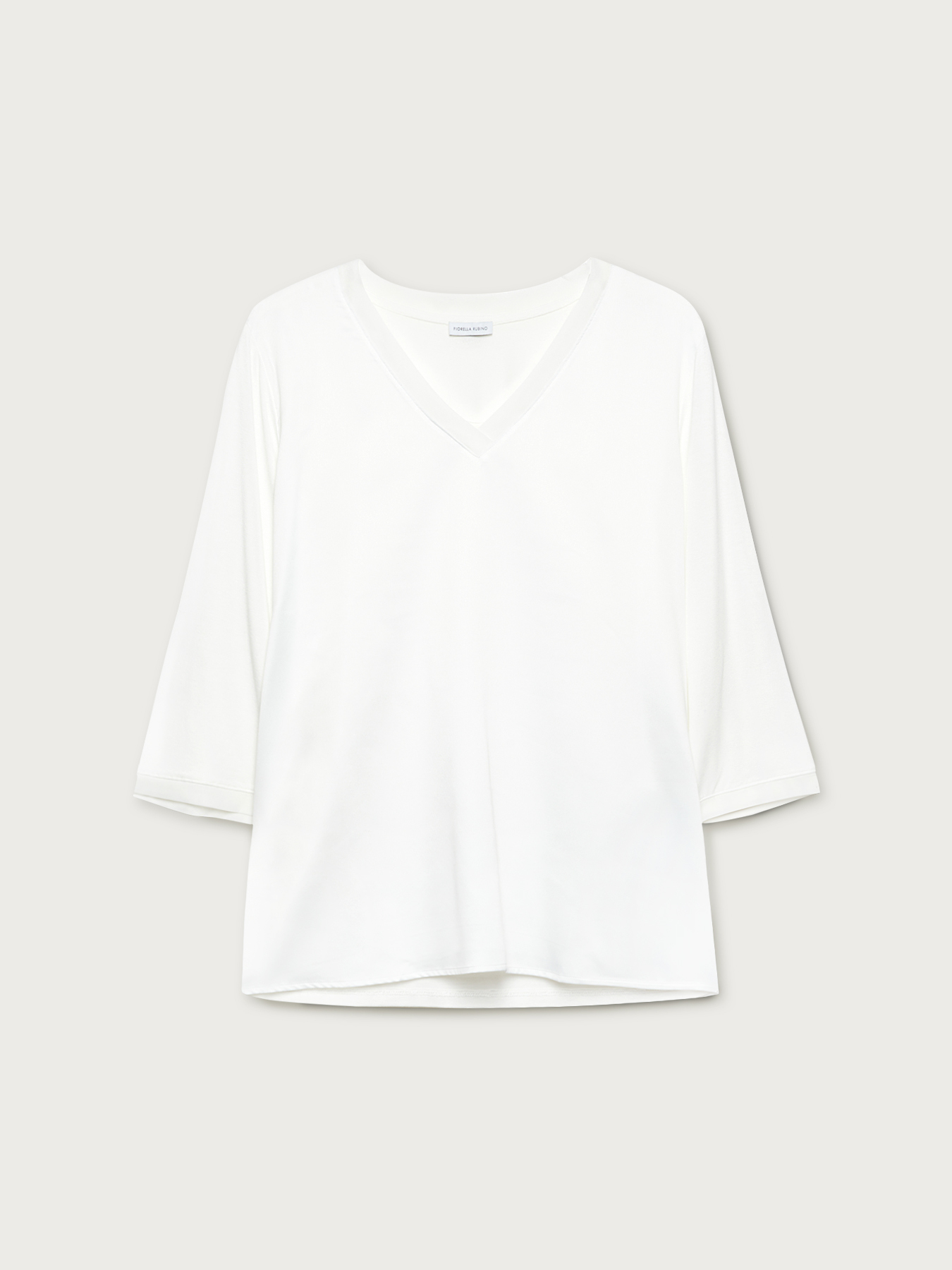 T-shirt basic in due tessuti image number 3