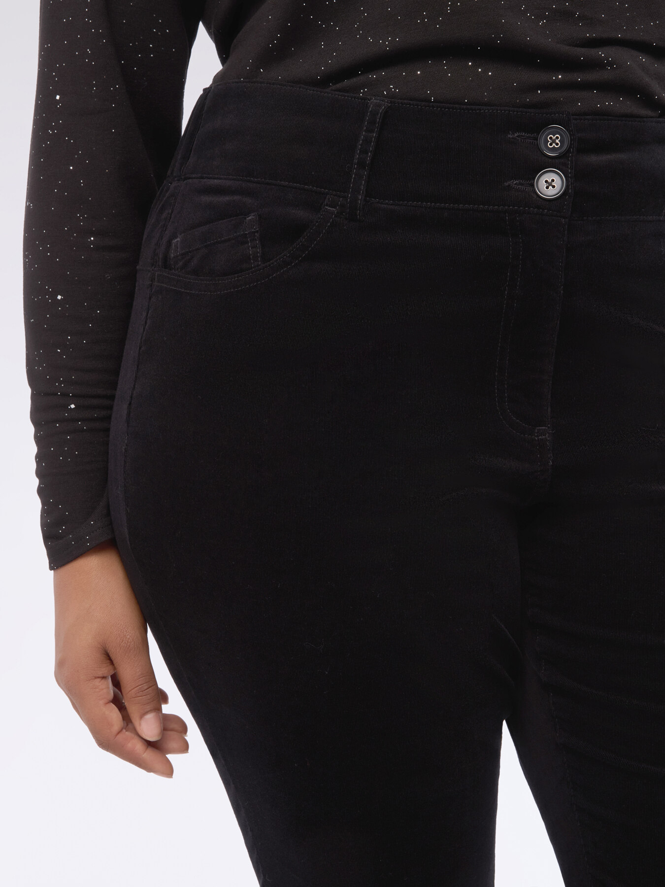 Skinny-Hose aus Samt image number 3