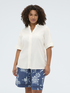 Boxy shirt in linen and viscose blend image number 0