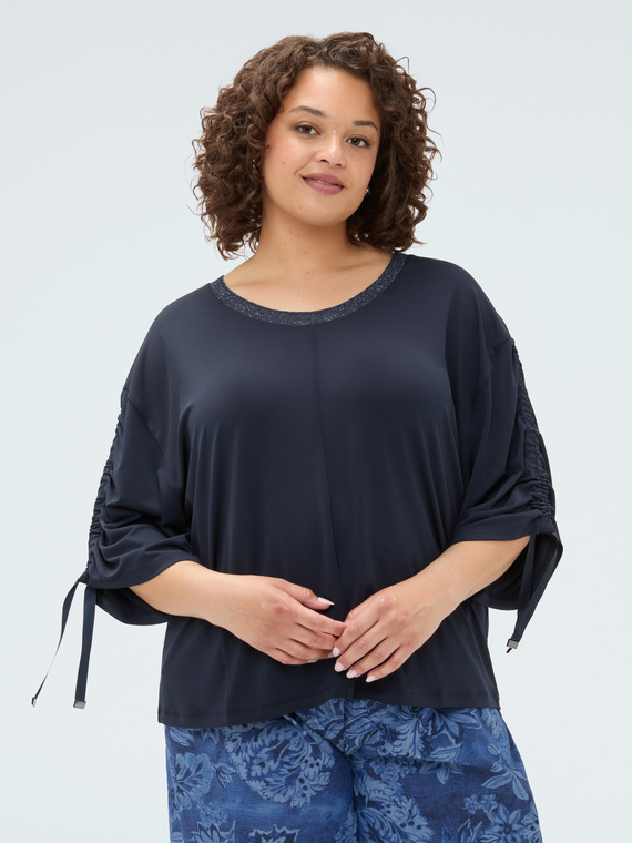 Jersey t-shirt with drawstring
