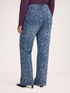 Straight jeans with jacquard embroidery image number 1