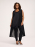 Maxi Gilet in georgette with asymmetric hem image number 3