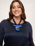 Multi-strand necklace with resin pendant image number 0