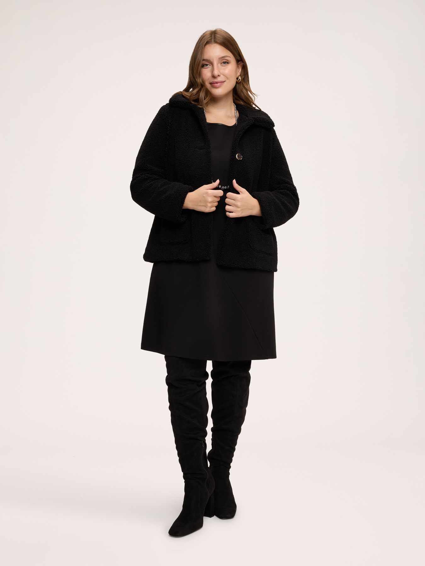 Veste effet teddy avec col chemise image number 2