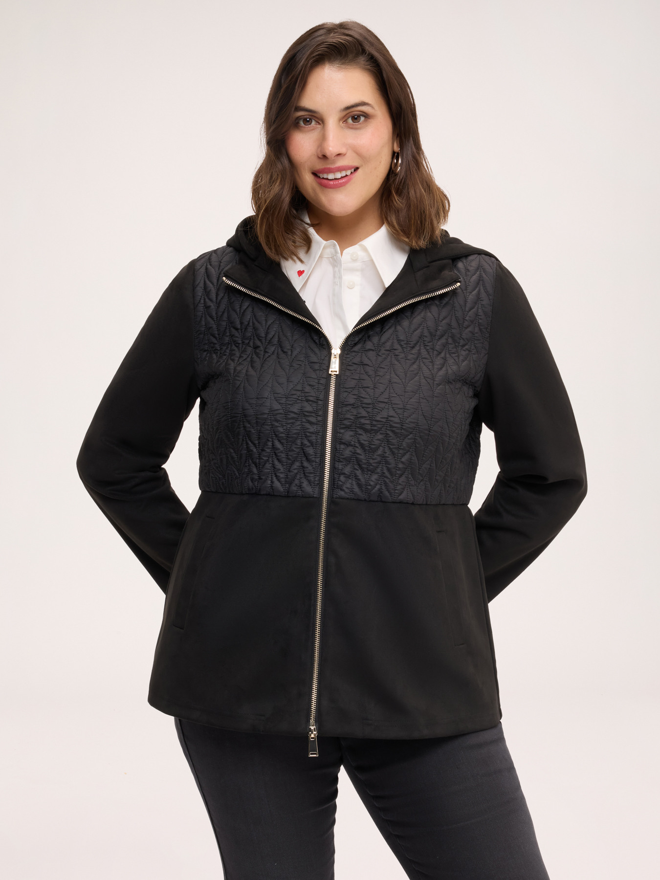 Zweistoff-Jacke mit Soft-Touch image number 0