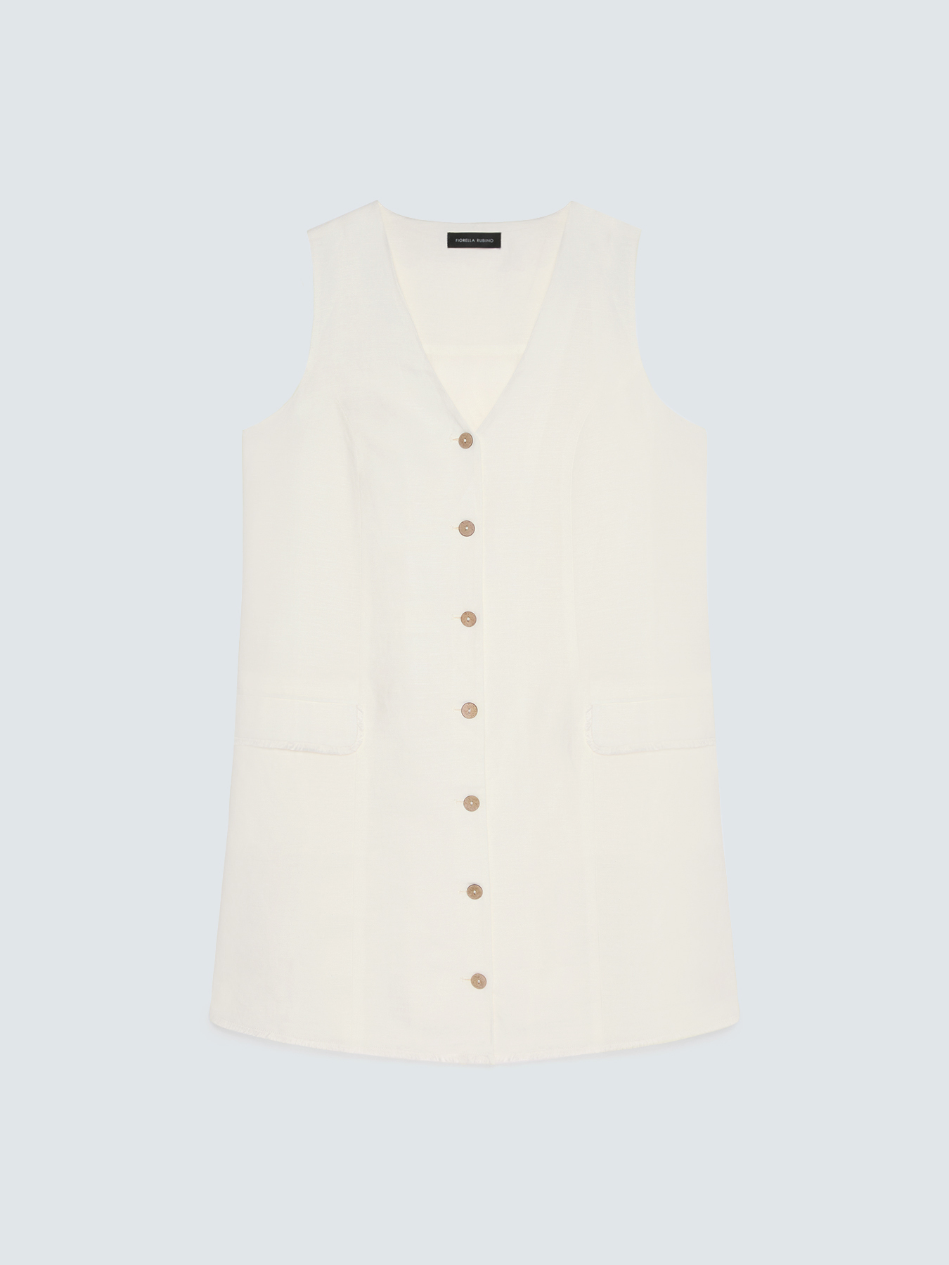 Vestito chemisier in misto lino e viscosa image number 4