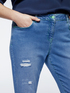 Girlfit Slim Jeans mit Rissen image number 2