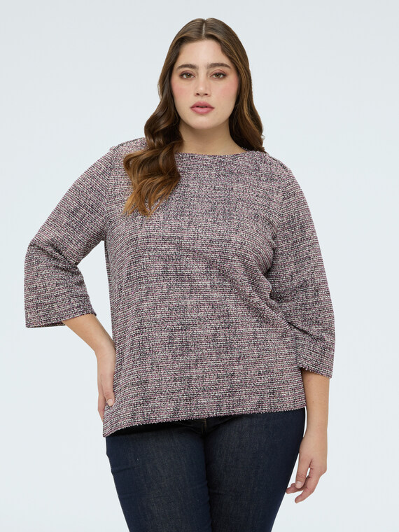 Wide-neck sweatshirt