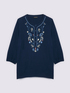 Blusa con ricamo paisley in viscosa image number 4