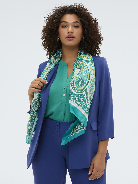 Printed silk foulard