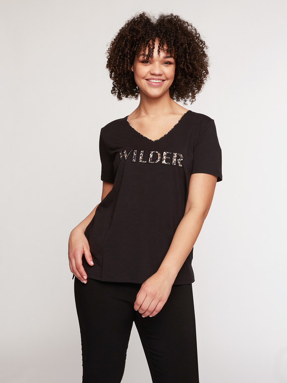 Fiorella Rubino T-shirt con dettagli animalier Donna