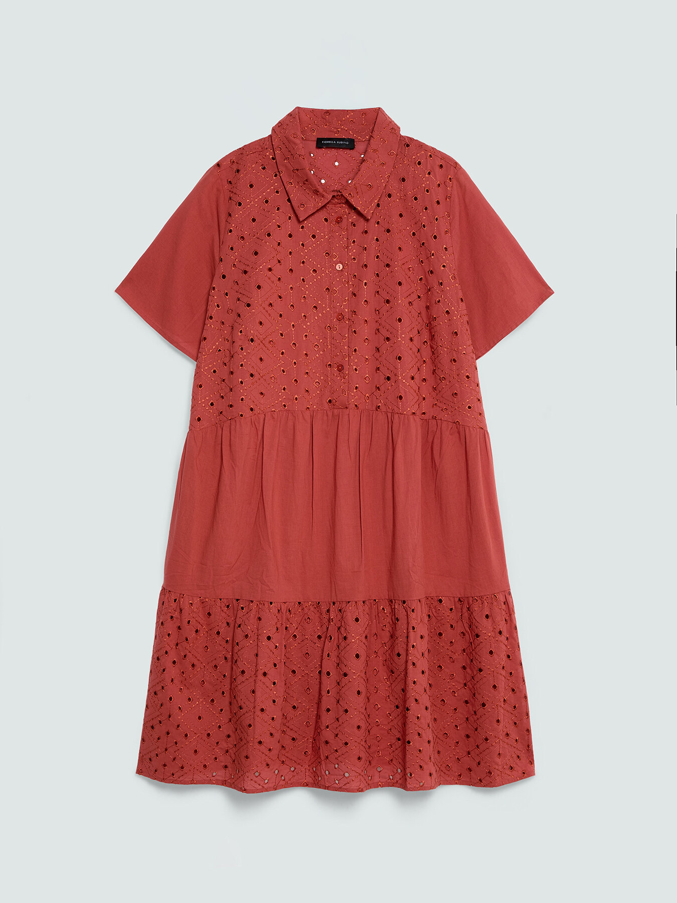 Smile ruffled dress in sangallo image number 5